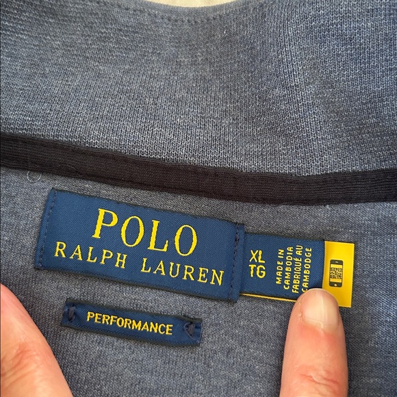Polo Ralph Lauren performance men’s blue Double-knit Mockneck Sweatshirt XL - Picture 5 of 13